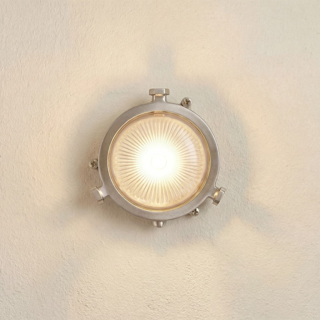solid brass porthole mini bulkhead satin nickel