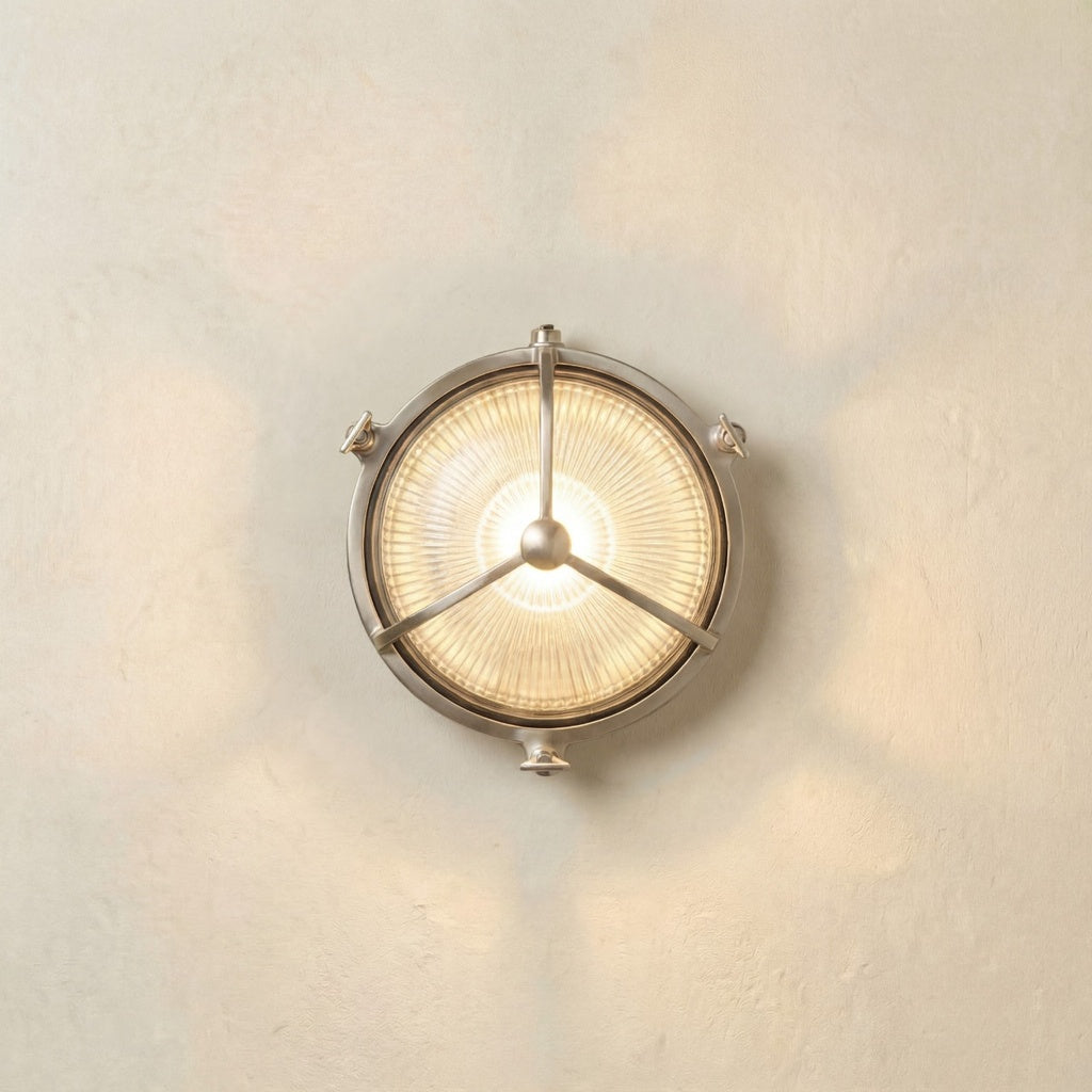 navigator solid brass large trident bulkhead satin nickel