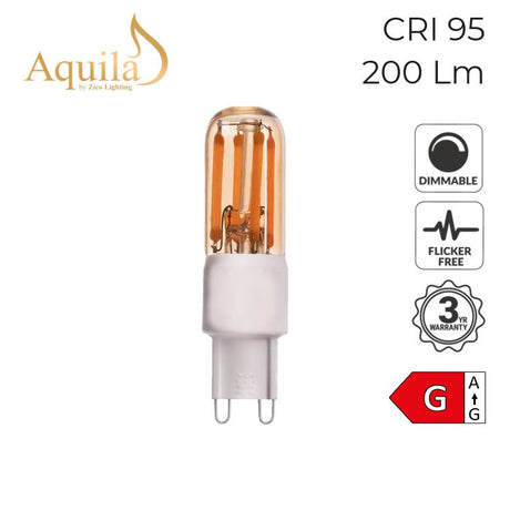 Zico L3G9-AD-1-ZI - 240v 3w LED G9 Amber Dimmable 180lm 68.5mm