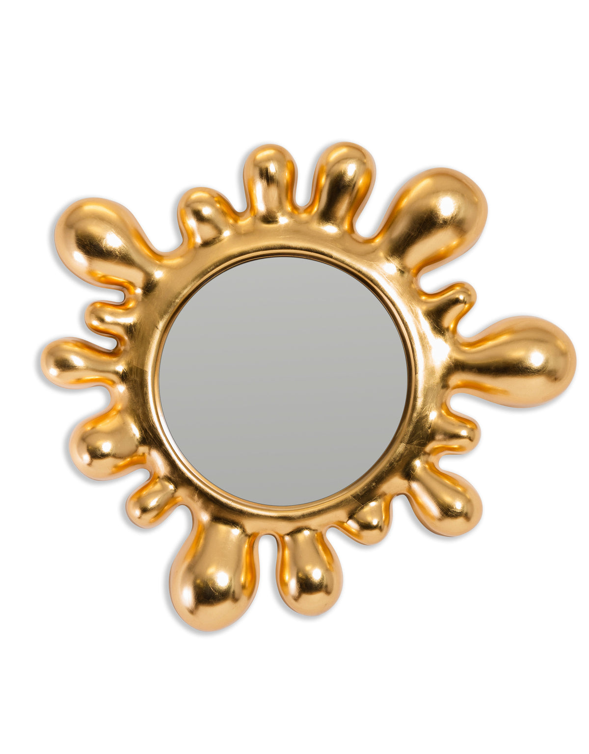 Large Gold "Splash" Wall Mirror - M416