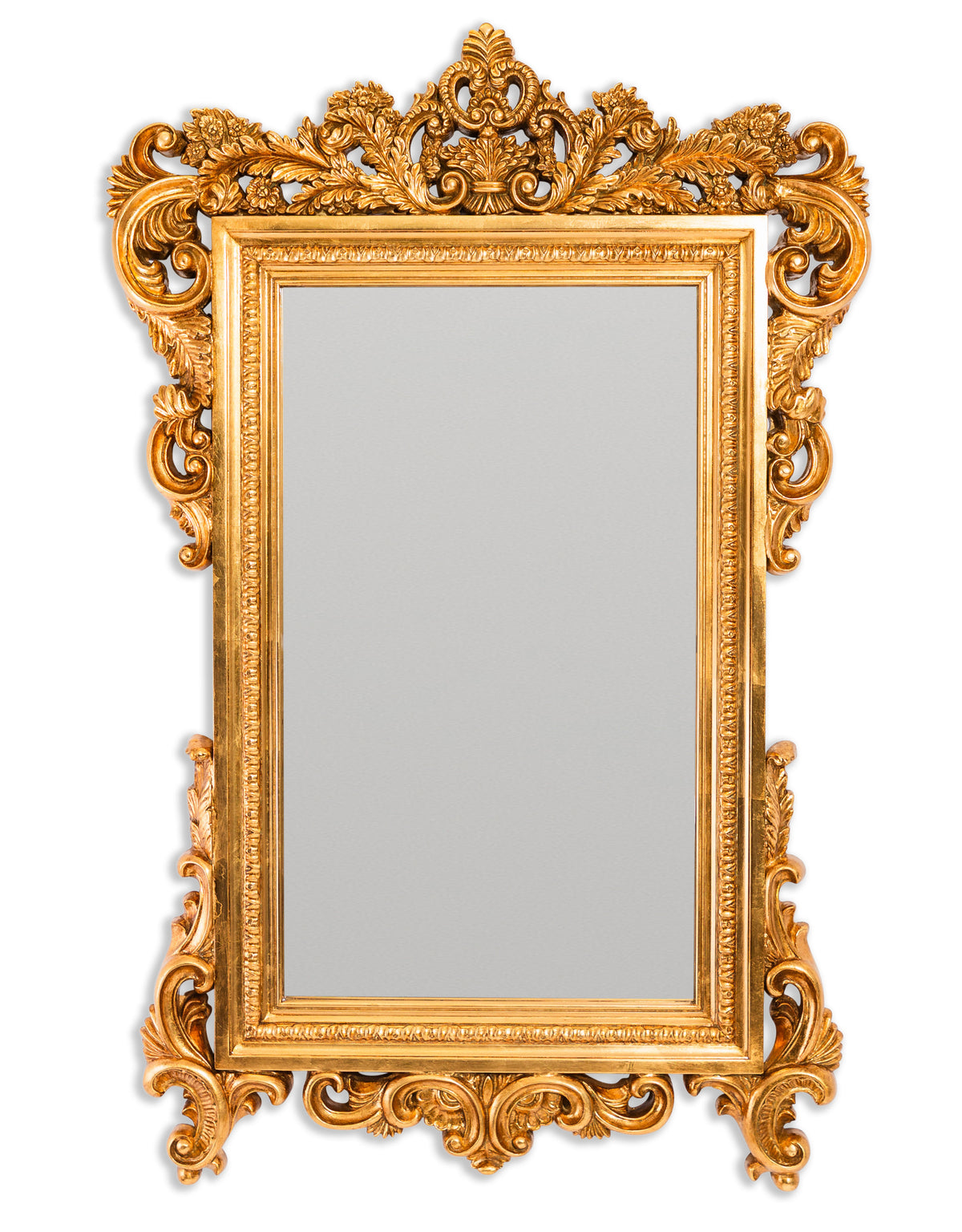 Gold Baroque Floral Mirror - M417