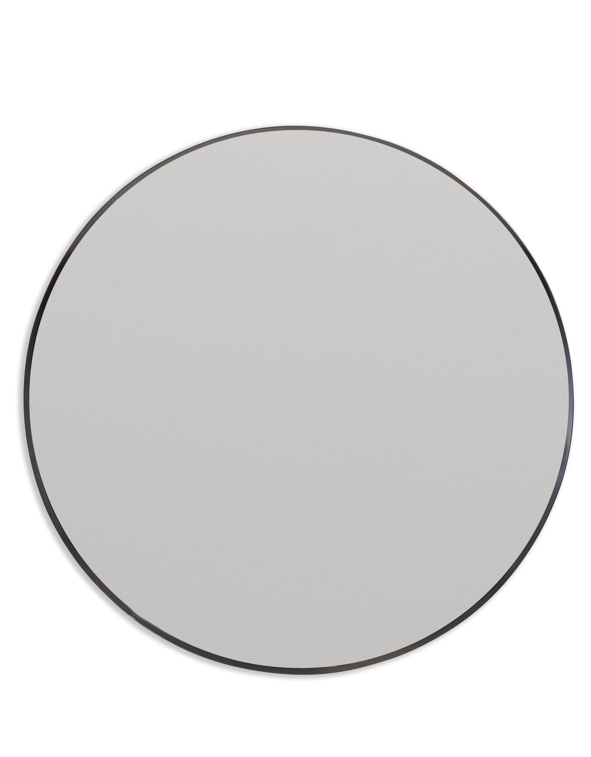 Extra Large Round Black Metal Flare-Framed Broadway Wall Mirror - M419