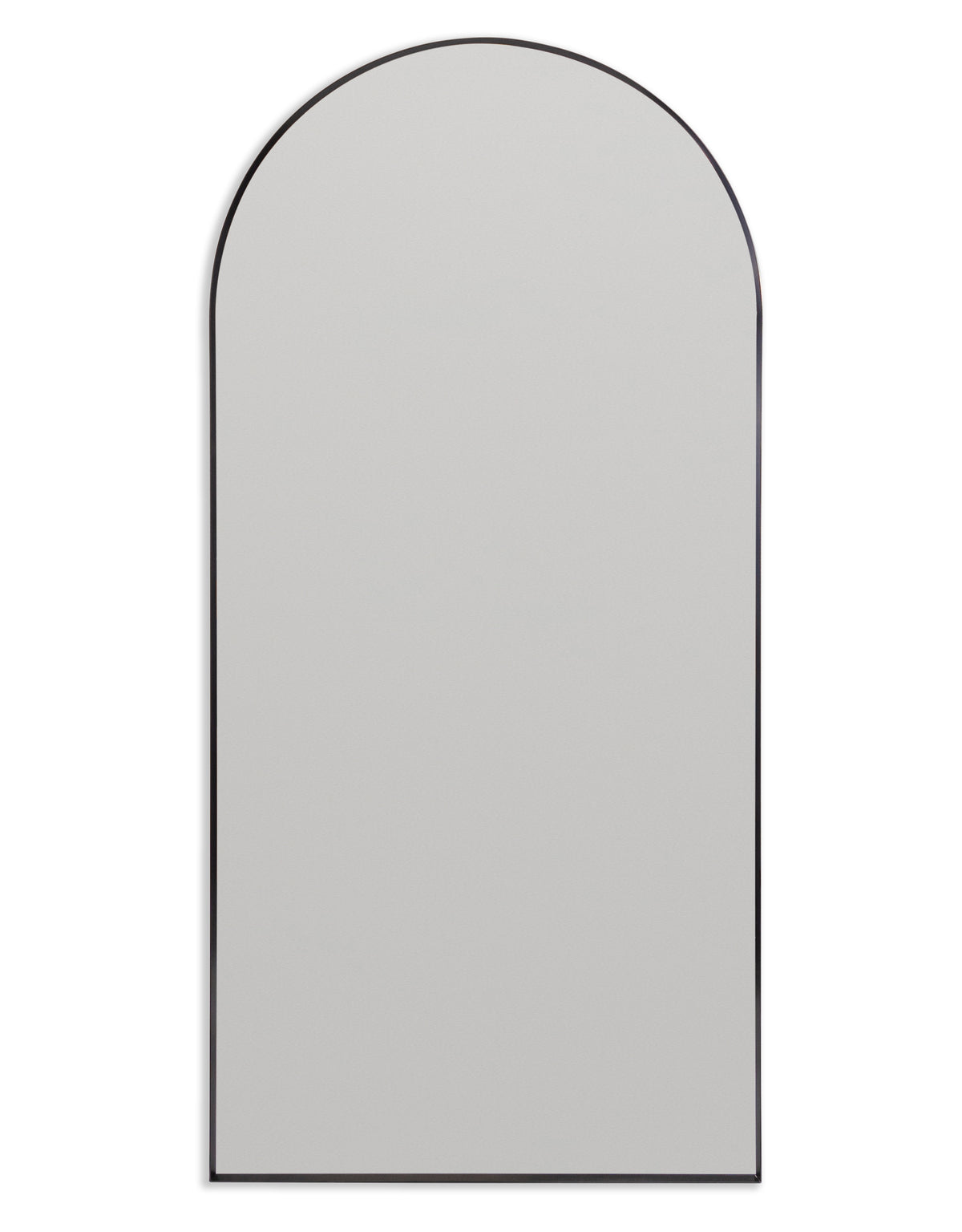 Extra Large Arch Black Metal Flare-Framed Broadway Wall Mirror - M420