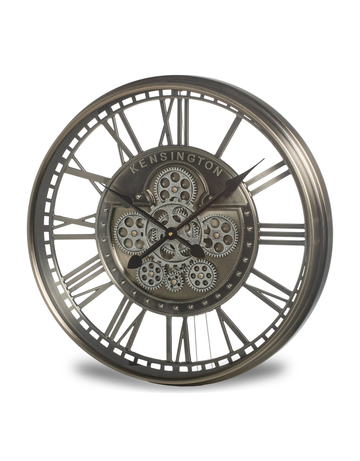 Brushed Antique Silver Kensington Wall Clock - KSC11