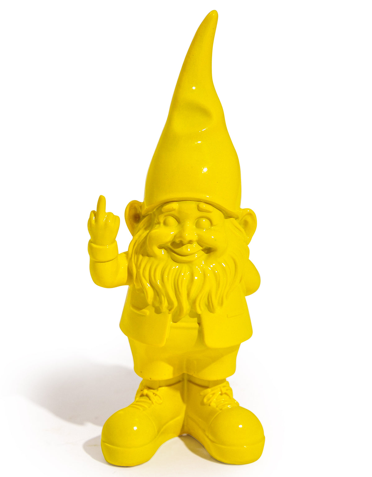 Small Bright Yellow "Naughty Gnome" Figure - FL140