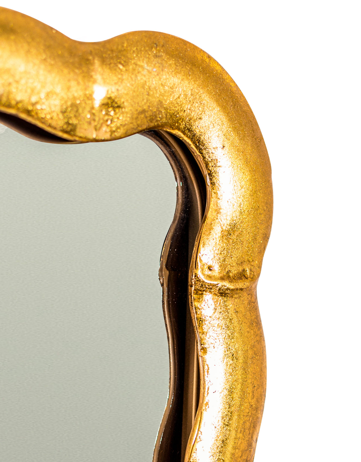 Extra Large Antique Gold Wave Wall / Lean-To Mirror - EM141