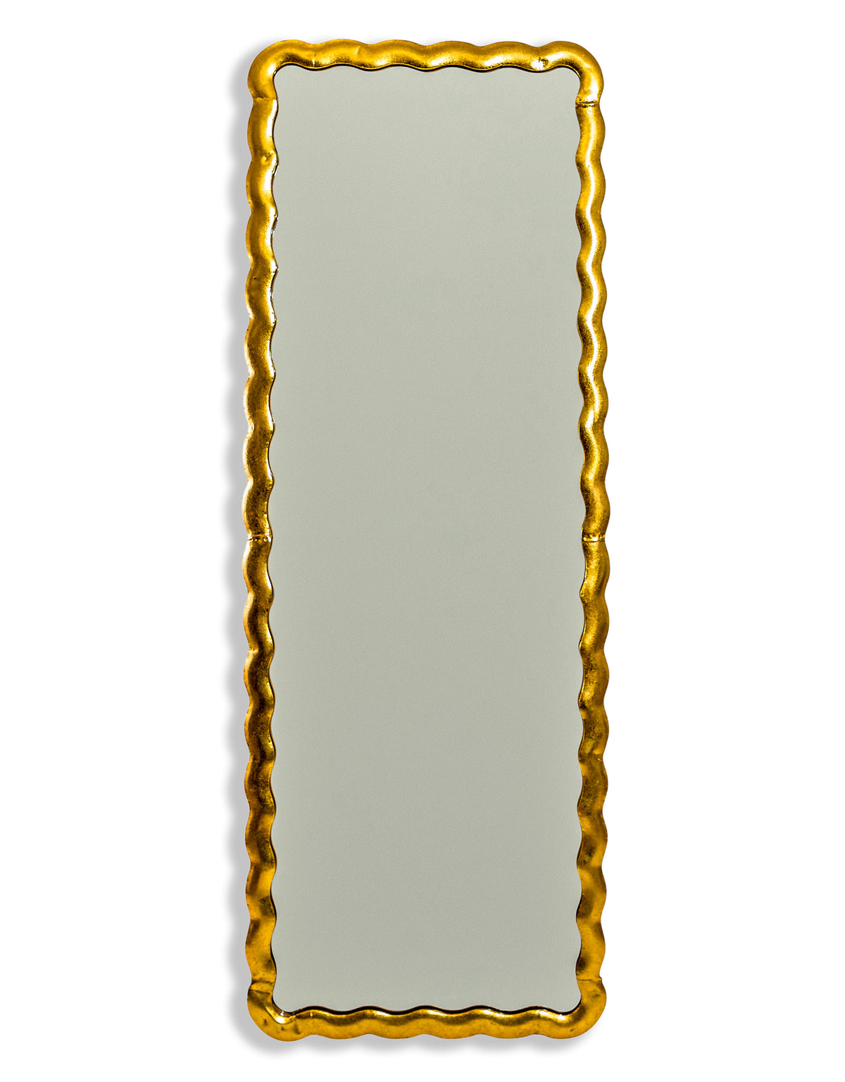 Extra Large Antique Gold Wave Wall / Lean-To Mirror - EM141