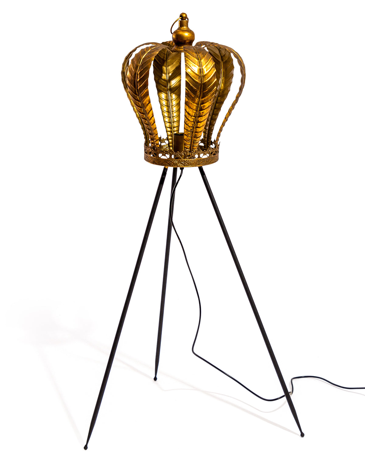 Gold Metal Crown Floor Lamp - HLG19