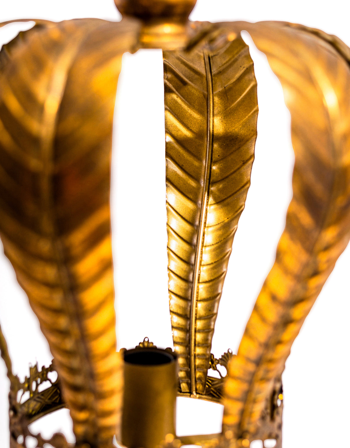 Gold Metal Crown Floor Lamp - HLG19