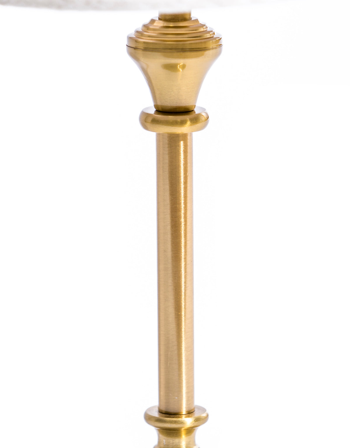 Classic Brass Rechargeable Table Lamp w/ Cylinder Oatmeal Shade - CH301