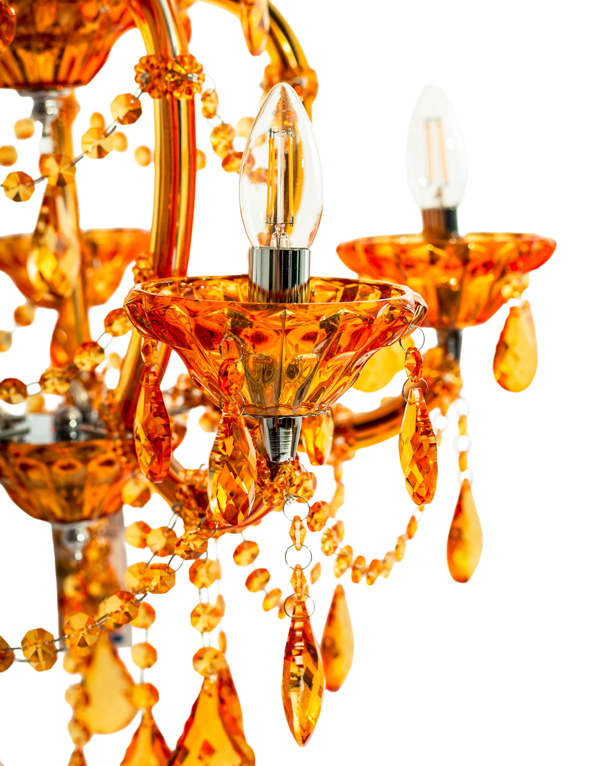 Amber 5 Branch Murano Chandelier - CH304