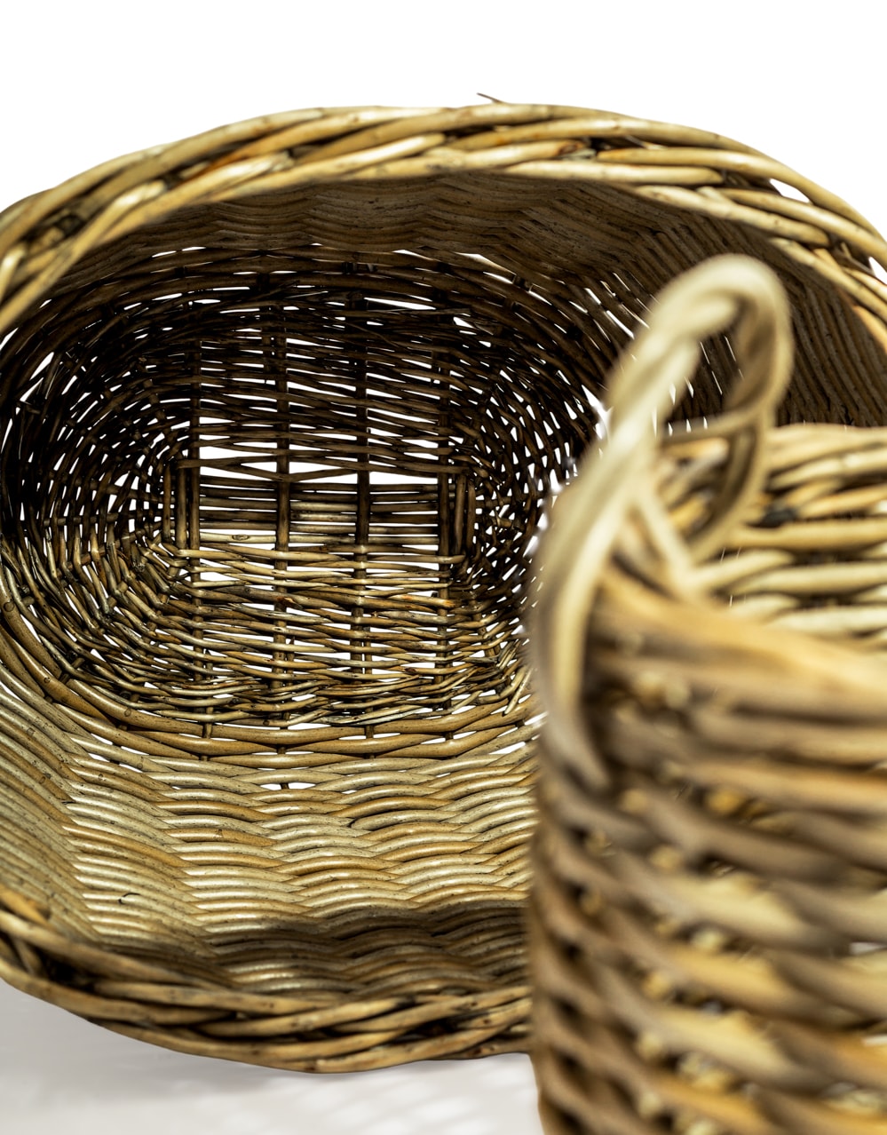 Large Set of 3 Rustic Woven Laundry / Log Baskets - PWB12