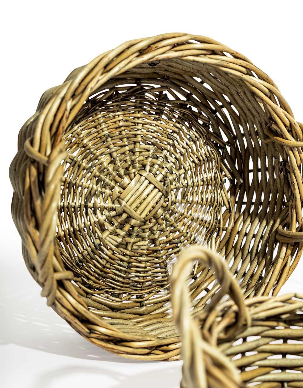 Set of 3 Rustic Woven Round Storage Baskets - PWB13