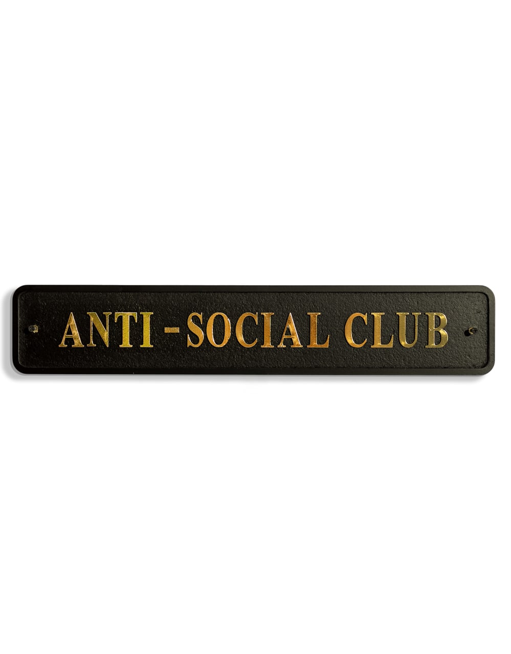 Black & Gold "Anti-Social Club" Wall Sign - RS109