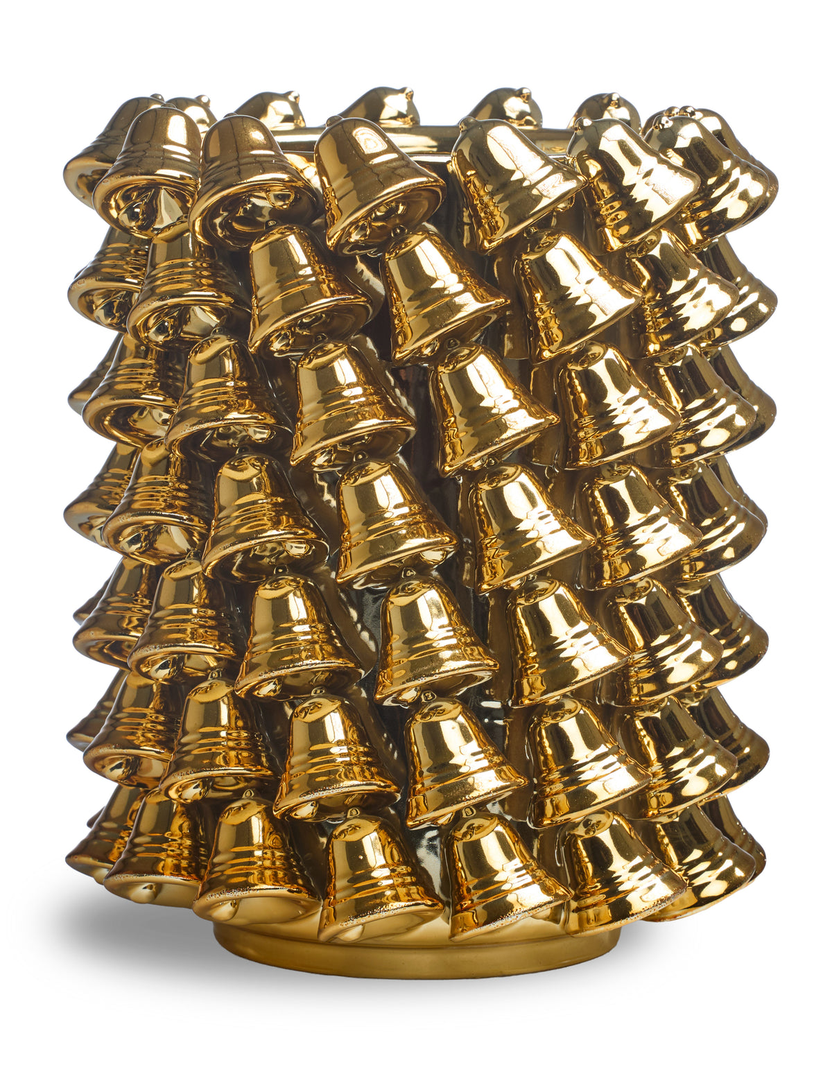 Ceramic Large Gold Plated Multi Bell Vase - JFC25