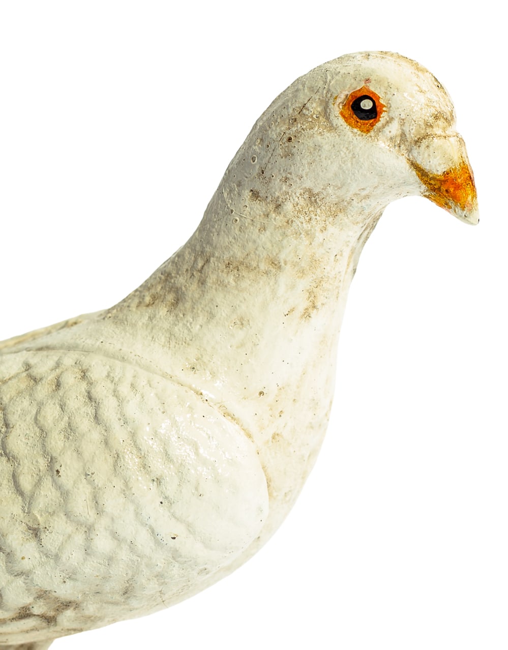 Cast Iron Standing White Dove Figure - STM89