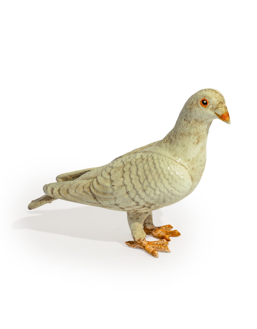 Cast Iron Standing White Dove Figure - STM89