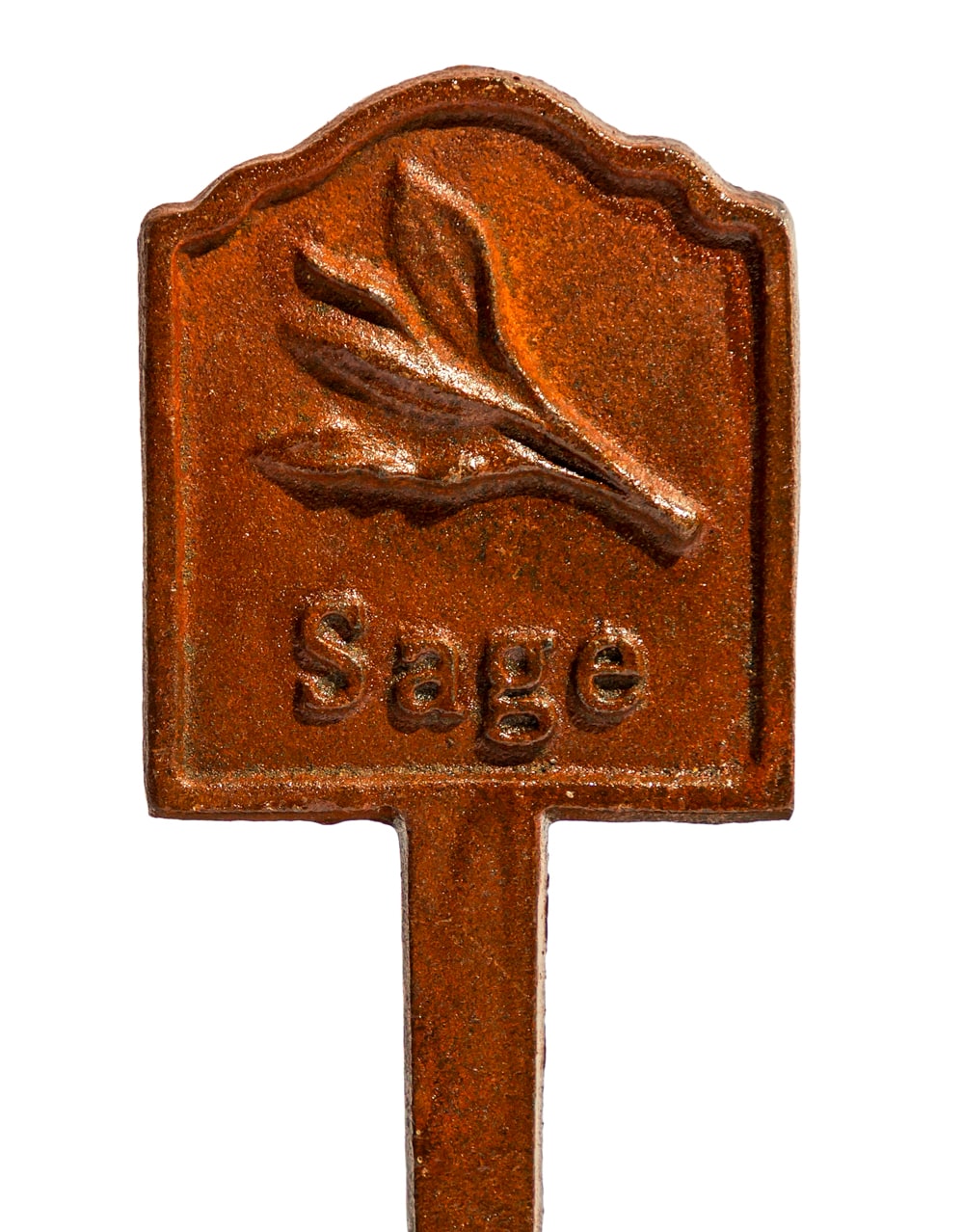 Rusted 'Sage' Cast Iron Herb Garden Planter Sign - STM90