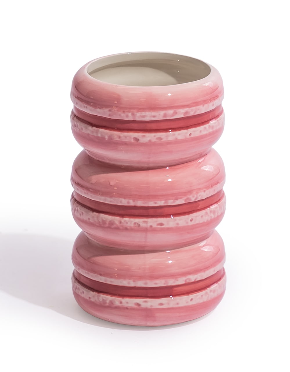 Pink Macaroon Stack Ceramic Stem Vase - CRT137
