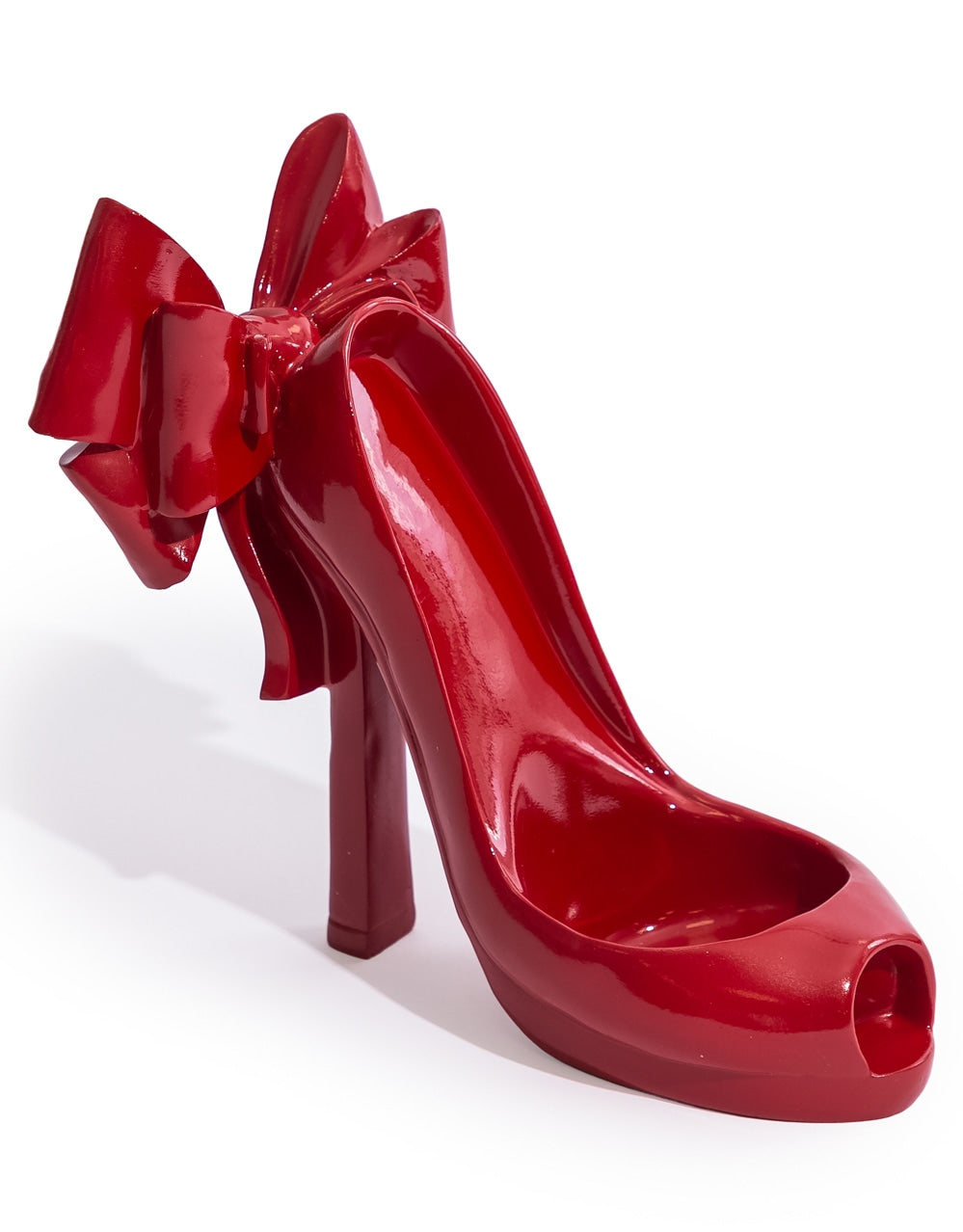Red Ribbon Bow High Heels Bottle Holder - CRT140
