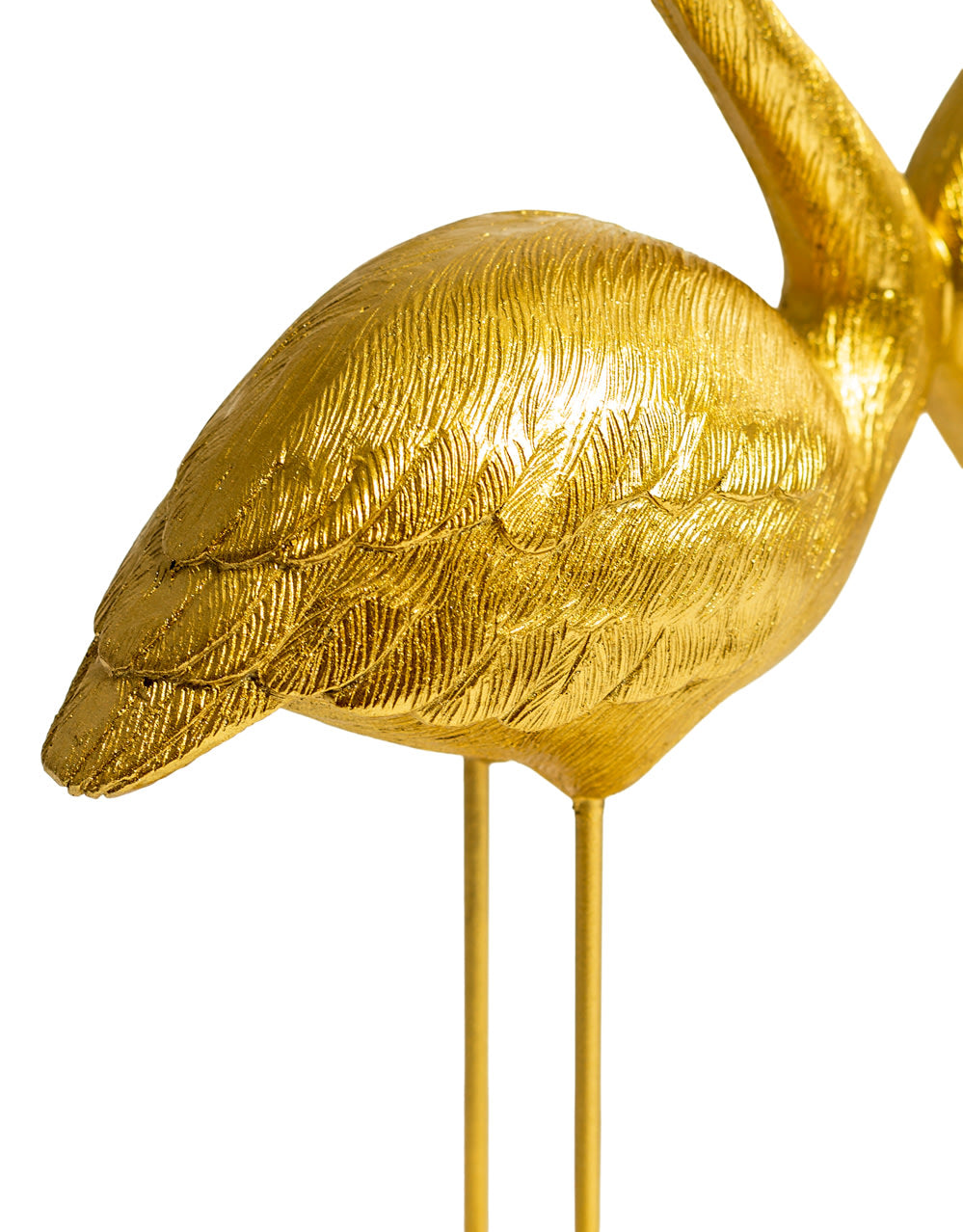 Antique Gold "Love Heart" Pair of Flamingos Figure - TL152