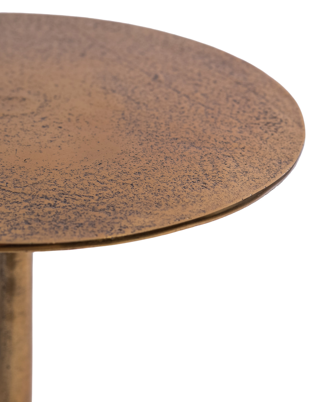 Aluminium Antique Gold Side Table - AL182