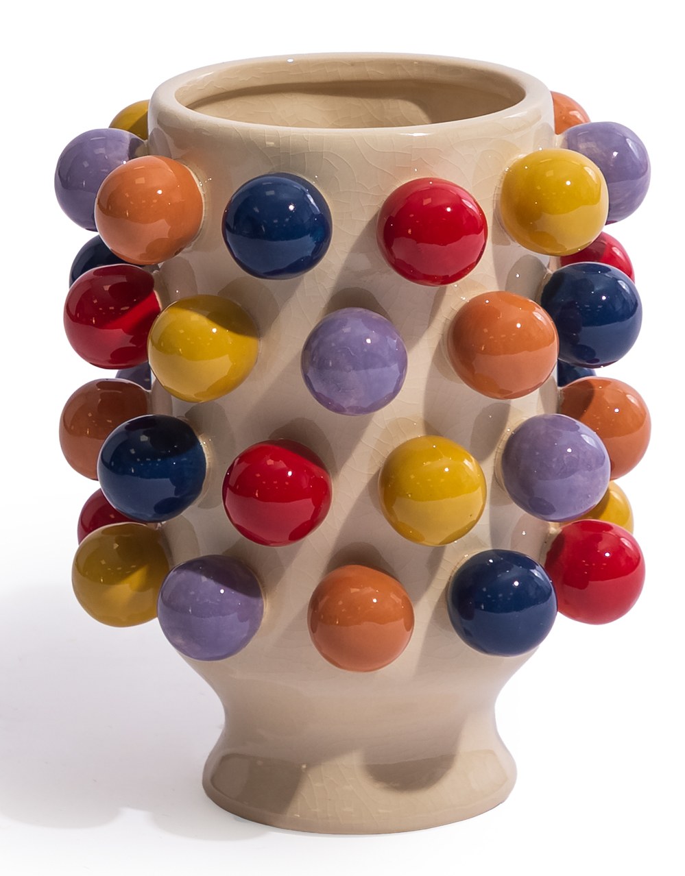 Ceramic Multi-Colour "Pom Pom" Vase - NCP21