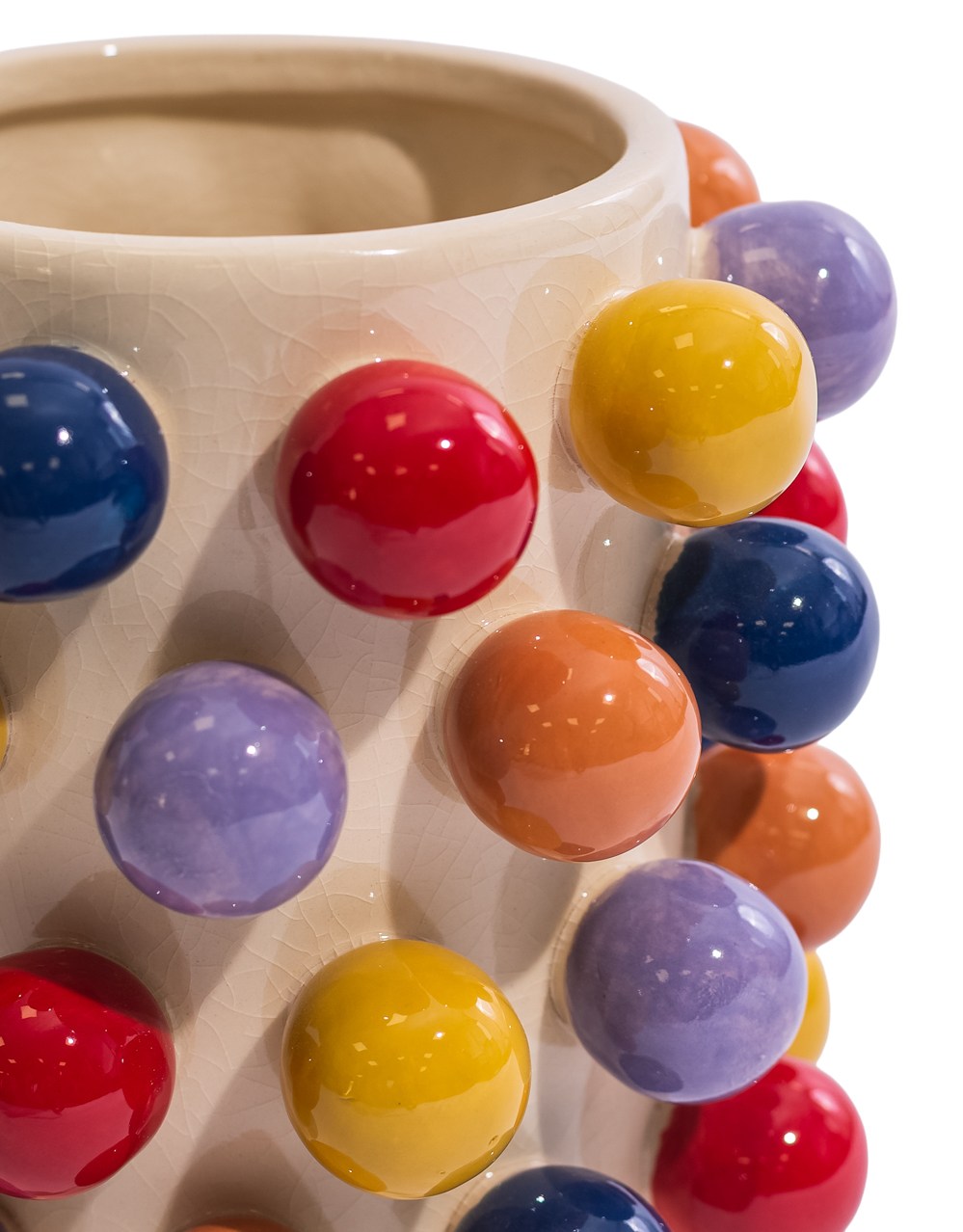 Ceramic Multi-Colour "Pom Pom" Vase - NCP21