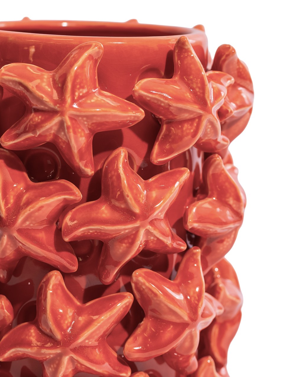 Orange Starfish Large Ceramic Vase - NCP22