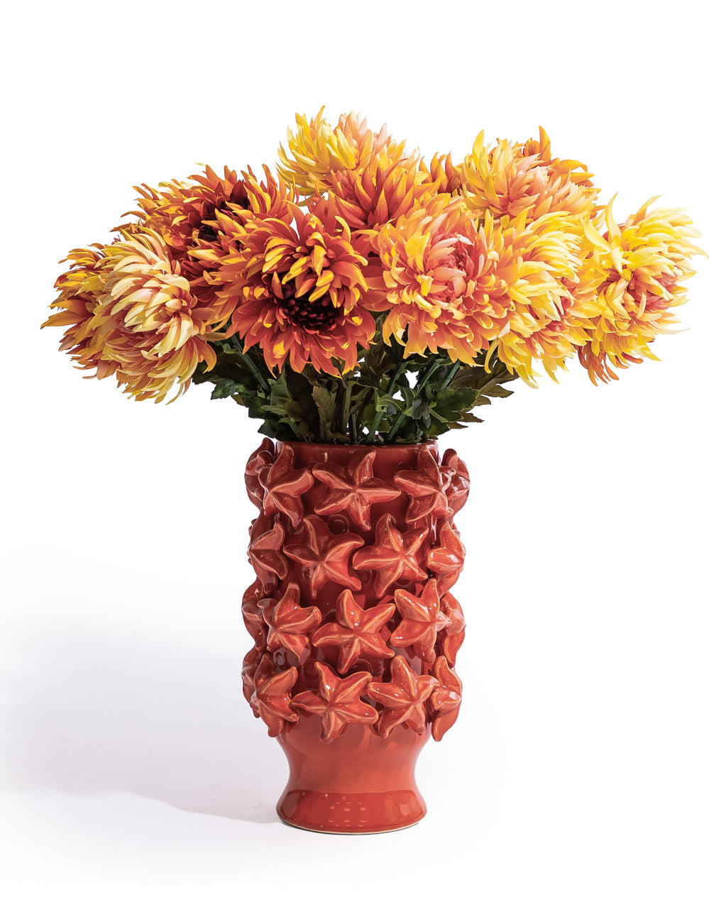 Orange Starfish Large Ceramic Vase - NCP22