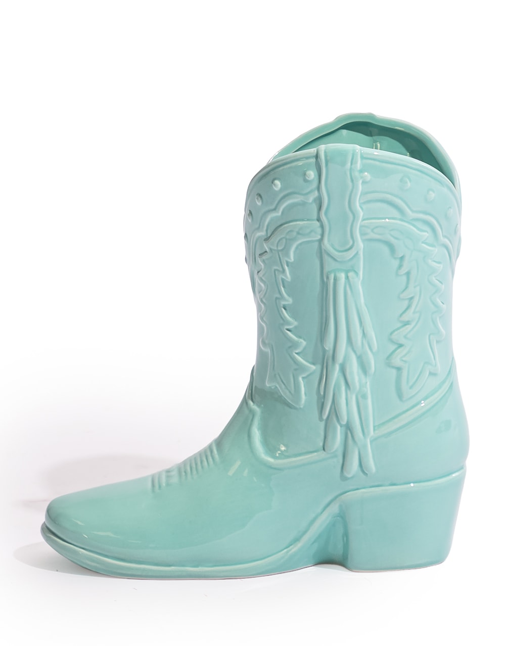 Bright Blue "Swiftie" Cowboy Boot Ceramic Vase - FPC57