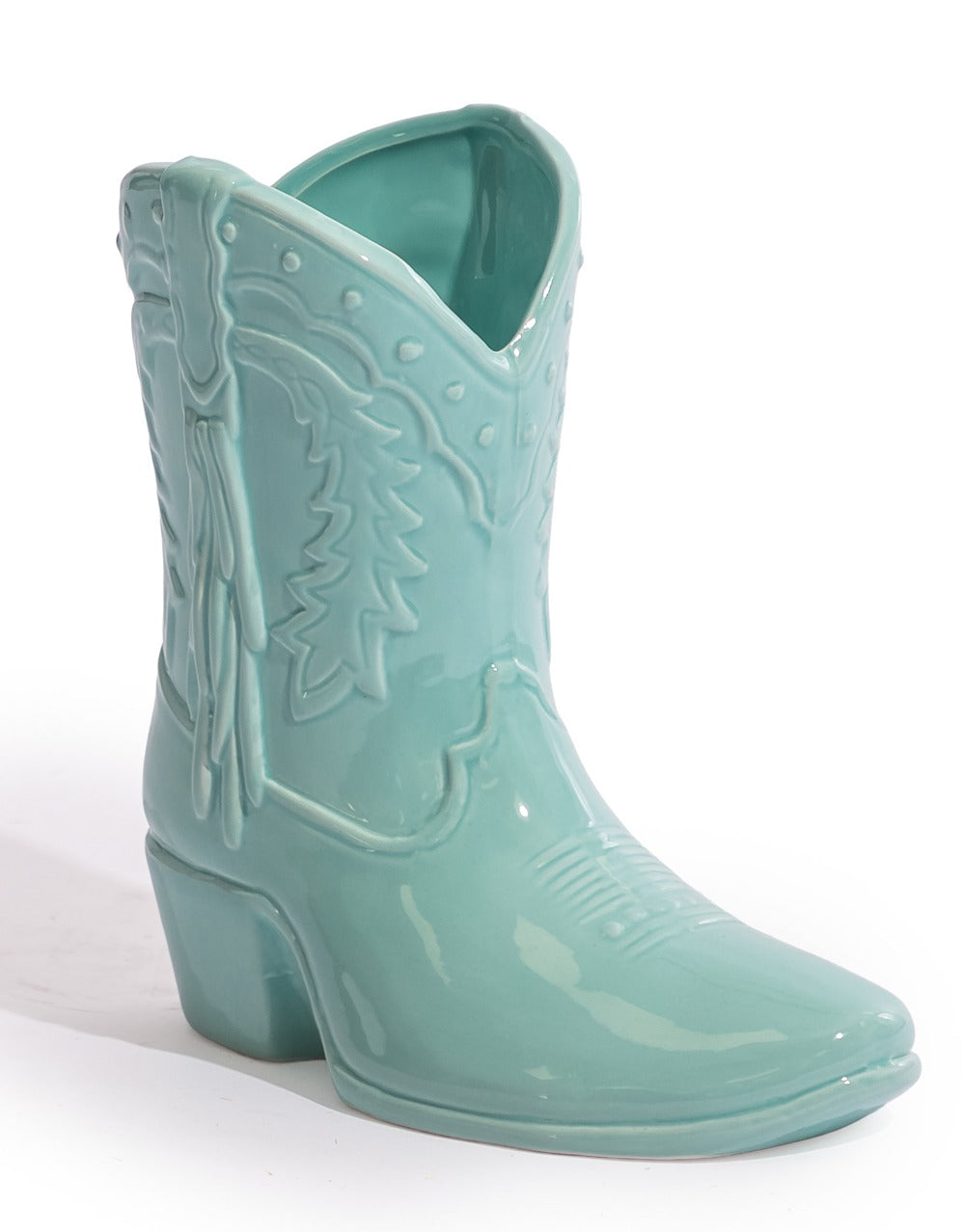 Bright Blue "Swiftie" Cowboy Boot Ceramic Vase - FPC57