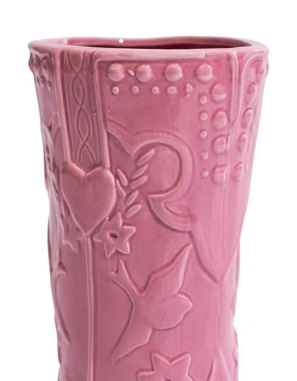 Large Pink "Swiftie" Cowboy Boot Ceramic Vase - FPC58