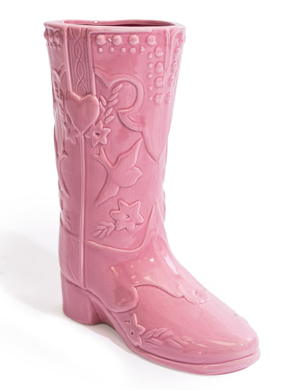 Large Pink "Swiftie" Cowboy Boot Ceramic Vase - FPC58