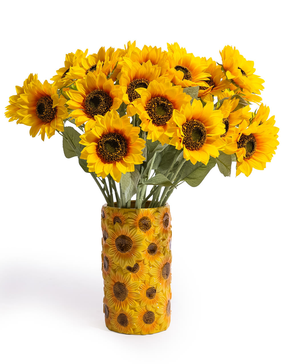 Multi Sunflower Ceramic Vase - FPC59