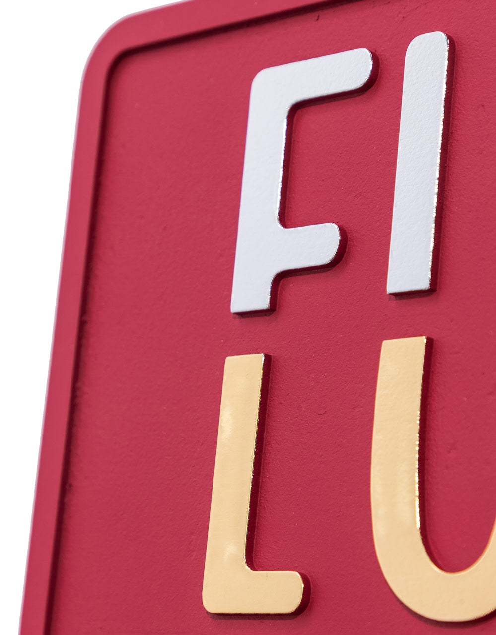 Red, Gold & Silver "Fuck You vs Love You" Wall Sign - RS110