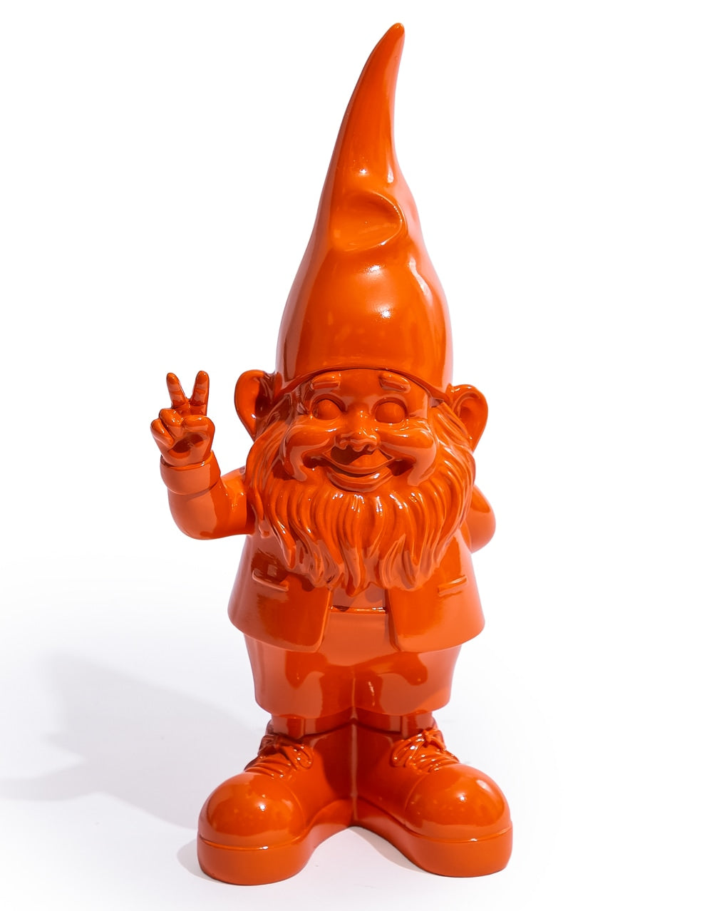 Medium Bright Orange "Peace" Gnome Figure - FL142