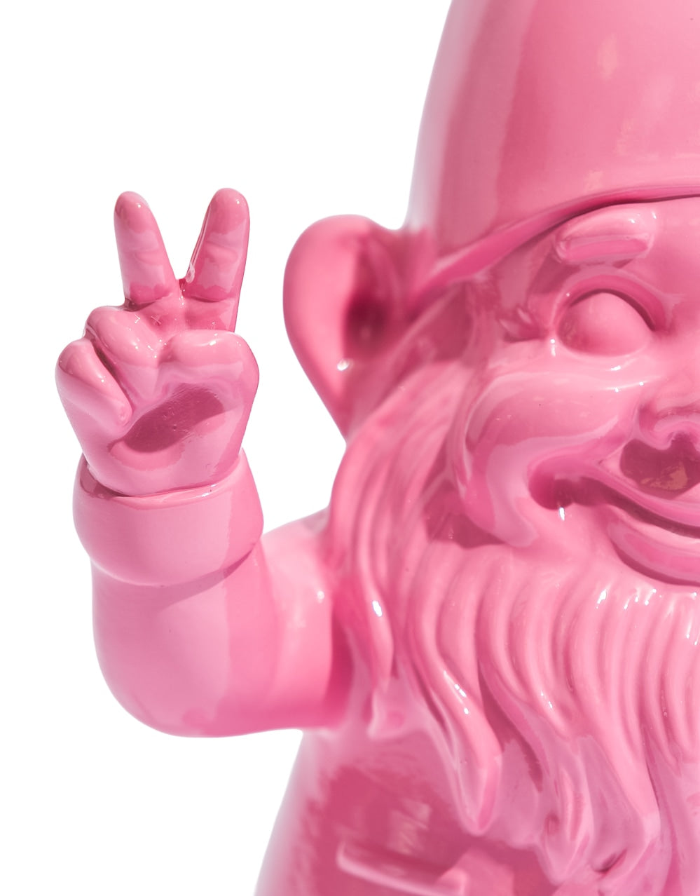 Medium Bright Pink "Peace" Gnome Figure - FL143