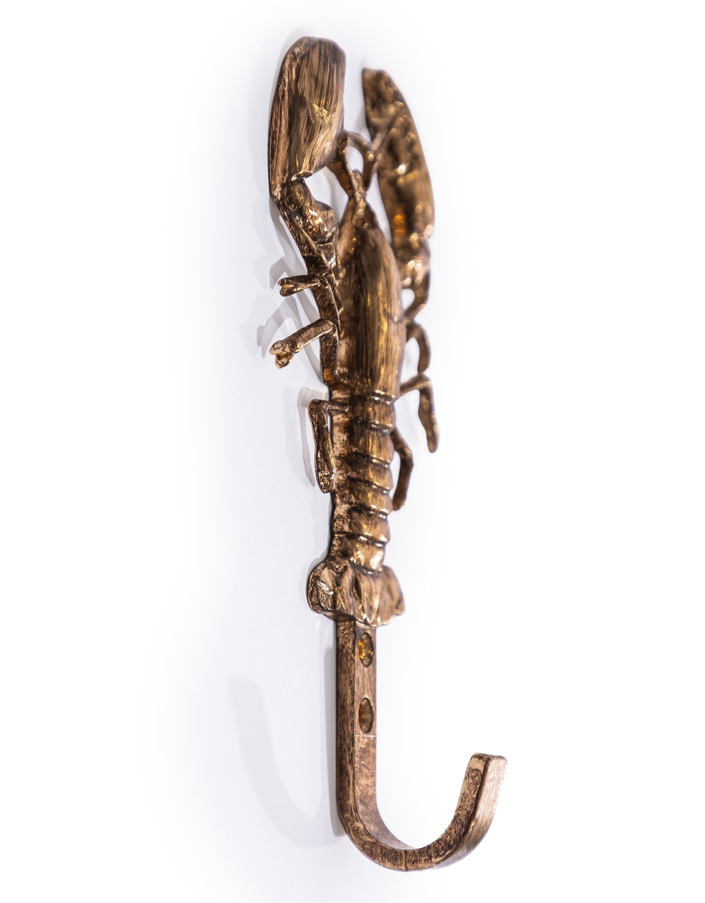 Large Gold Lobster Coat Hook - ET374