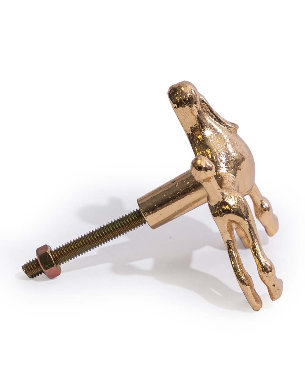 Gold Poodle Dog Drawer Knob - ET375