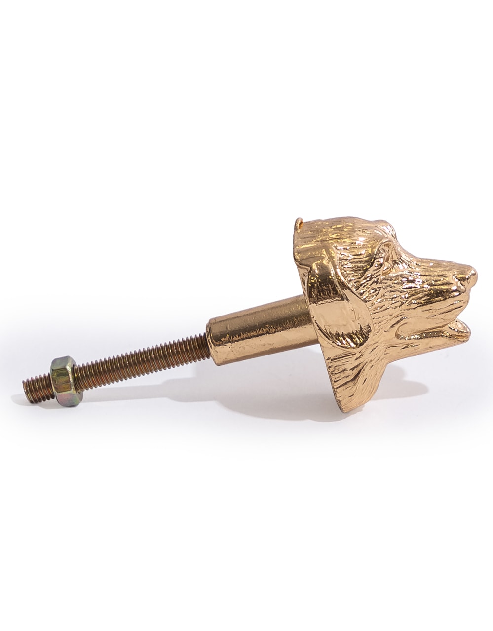 Gold Dog Head Drawer Knob - ET376