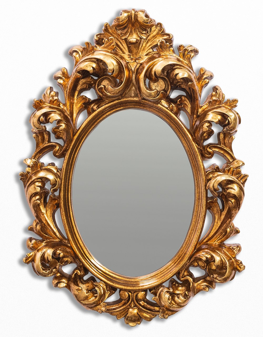 Gold Oval Rococo Ornate Mirror - M422