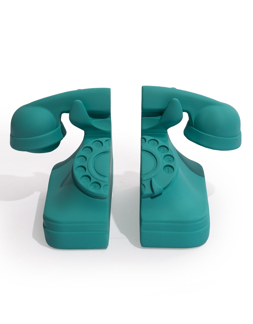 Set of Matt Aqua Blue Telephone Bookends - ICD14
