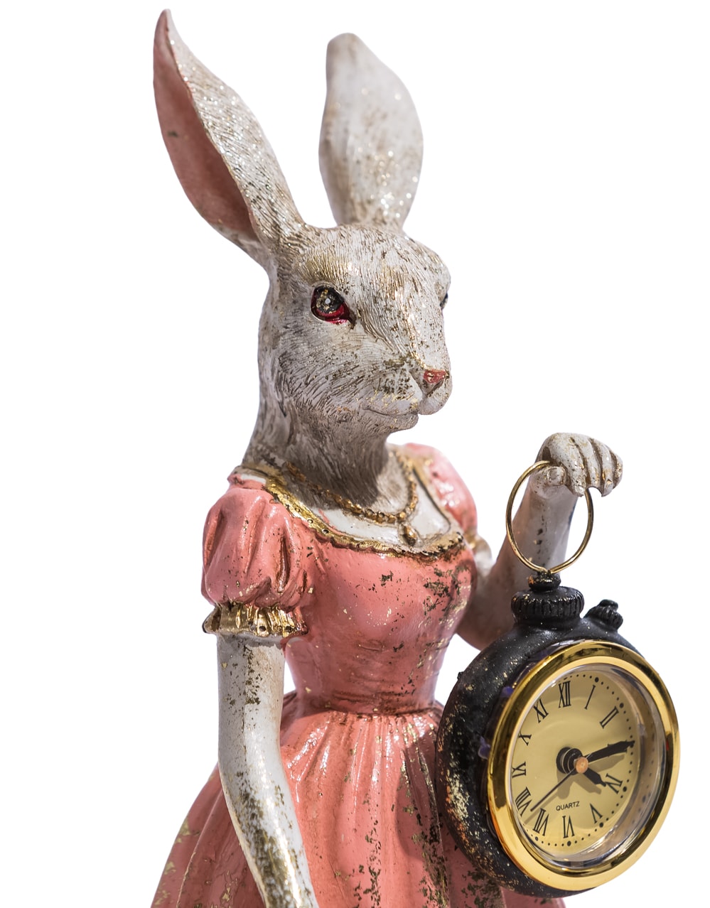 Lady White Rabbit Standing Clock Figure - RM84