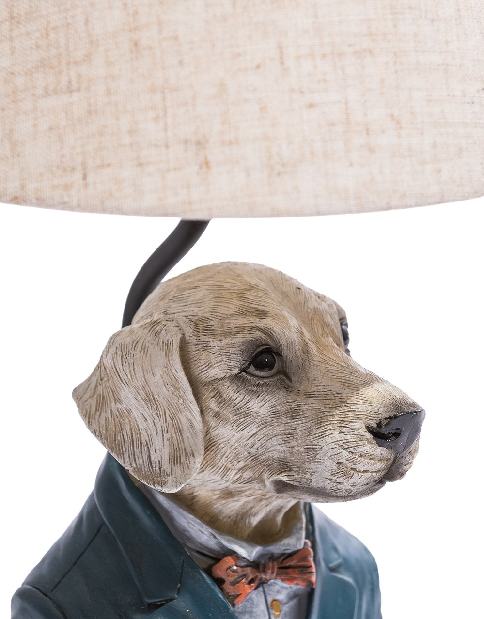 Gentry Labrador Table Lamp w/ Grey Shade - DVM74