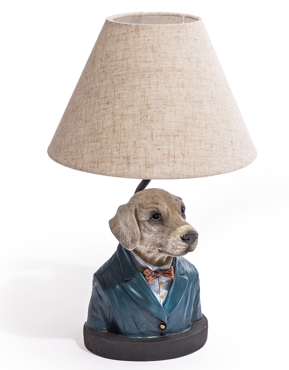 Gentry Labrador Table Lamp w/ Grey Shade - DVM74