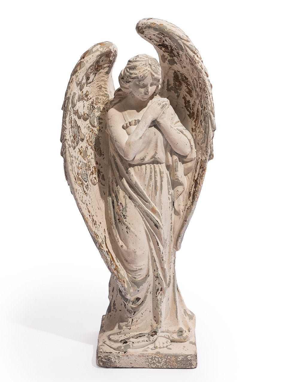 Large Antiqued White Angel Ornament / Figure - JCS30