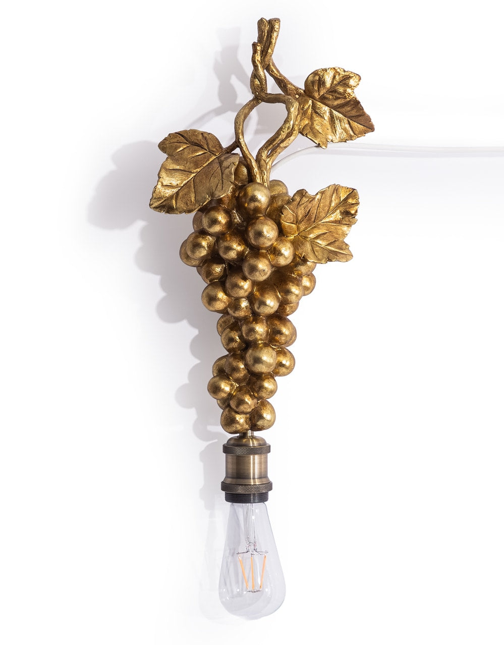 Antique Gold Grape Vine Wall Lamp - TPR119