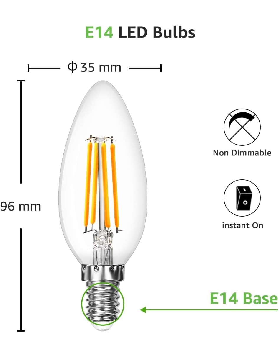 4w Candle Bulb (E14 Edison screw) - E14BULB