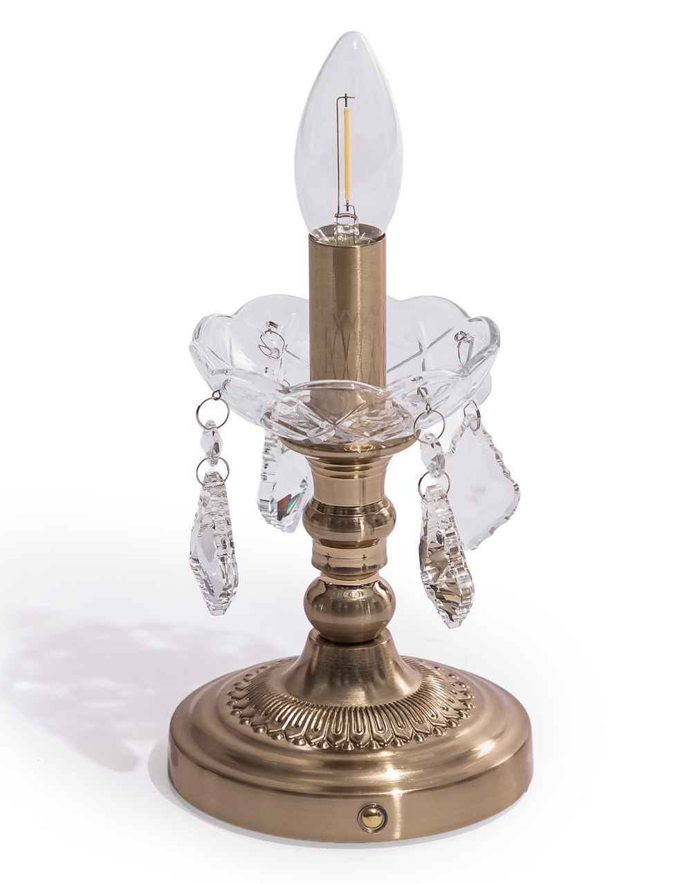 Ornate Brass Rechargeable Table Lamp - CH314